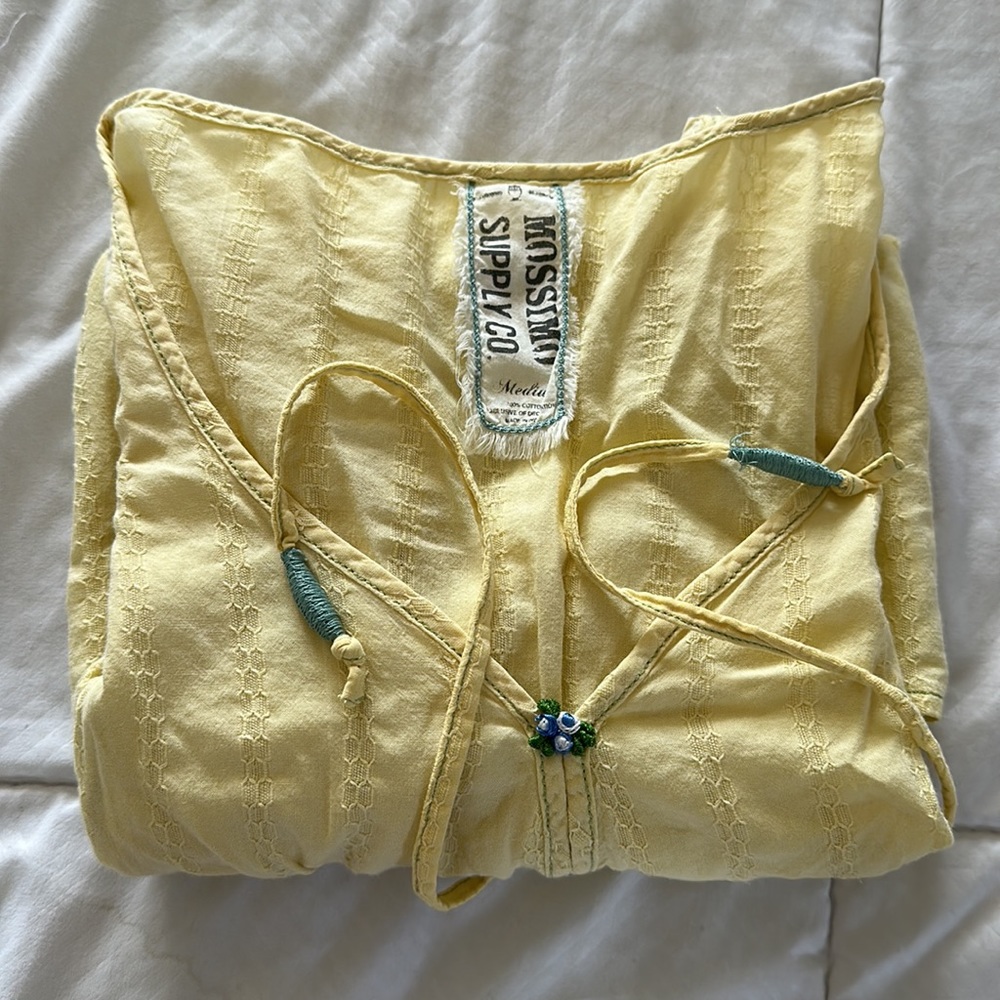 Summer -fall women blouse pastel yellow